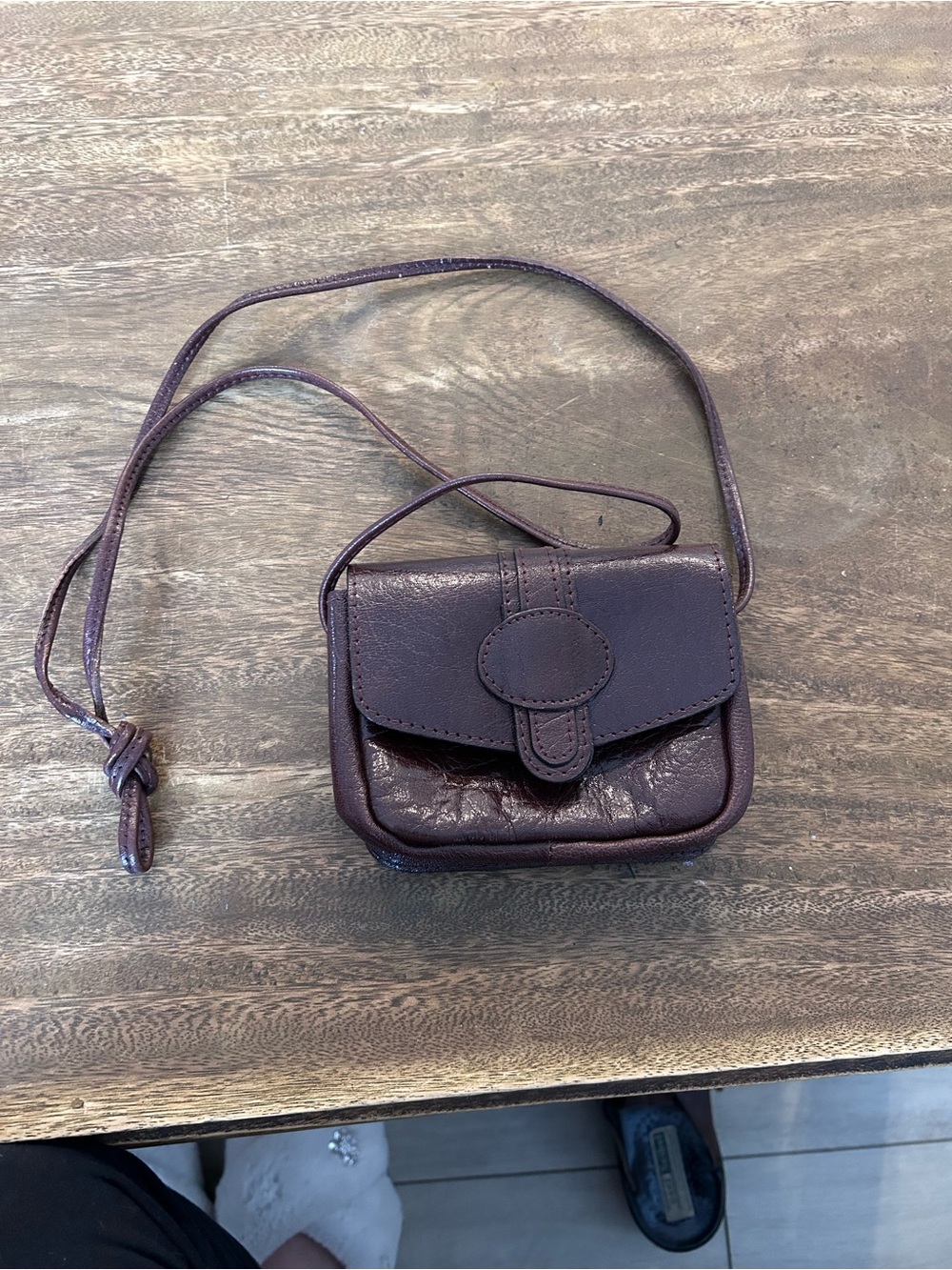 Grinta Brown Genuine Leather Crossbody Bag Small Everyday Purse Casual Chic